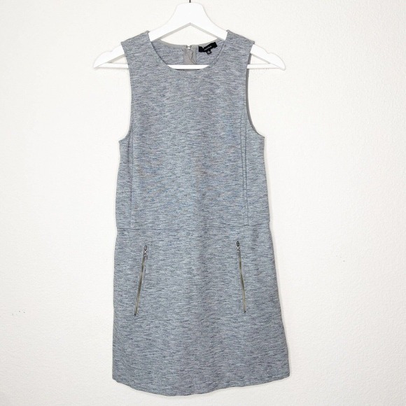 Talula Verone Gray Zipper Shift Dress Sz XS - Picture 2 of 9